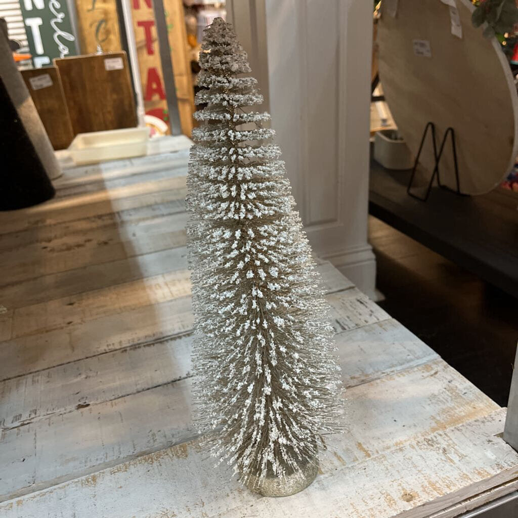 Glitzy Gold Bottle Brush Tree