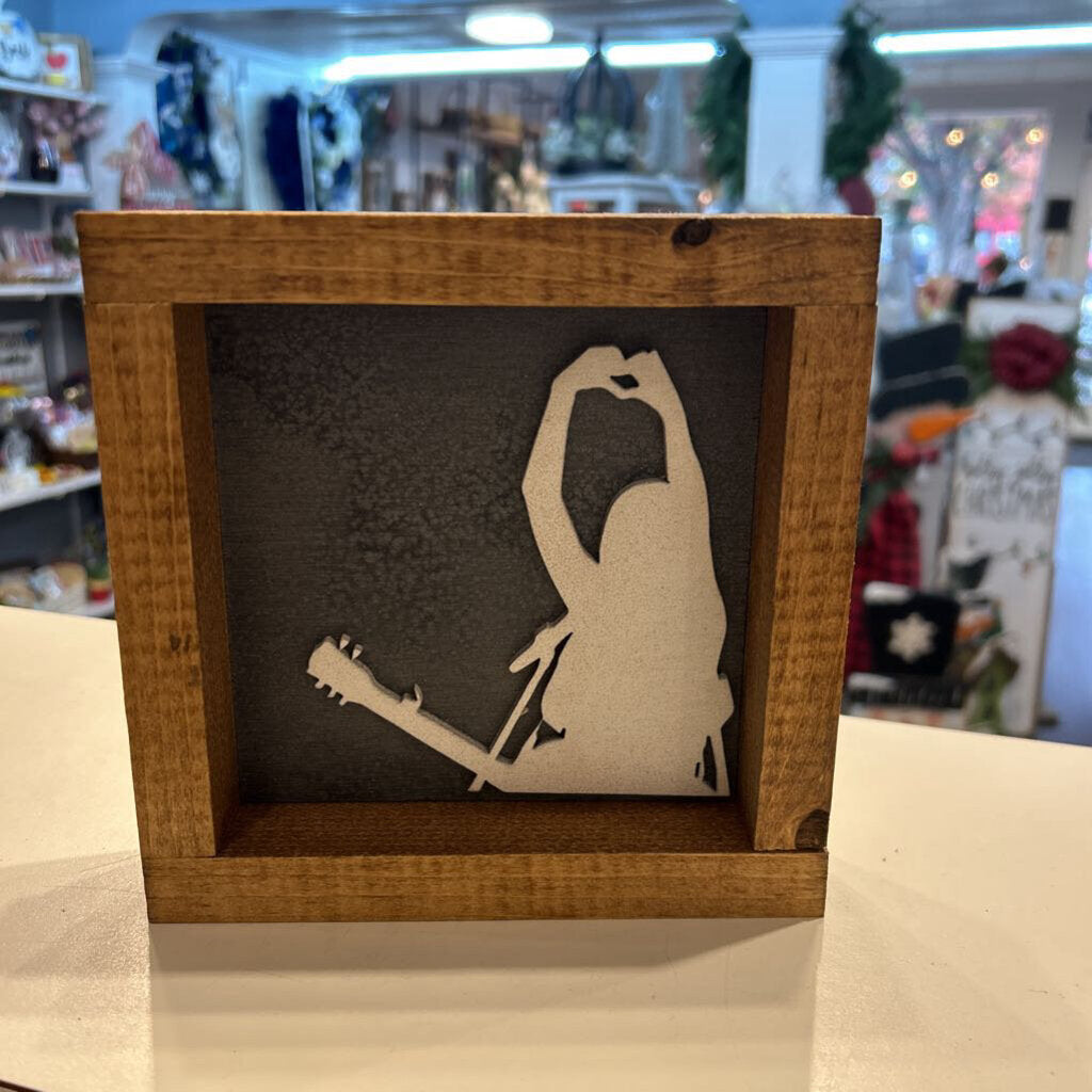 taylor black with white glitter mini