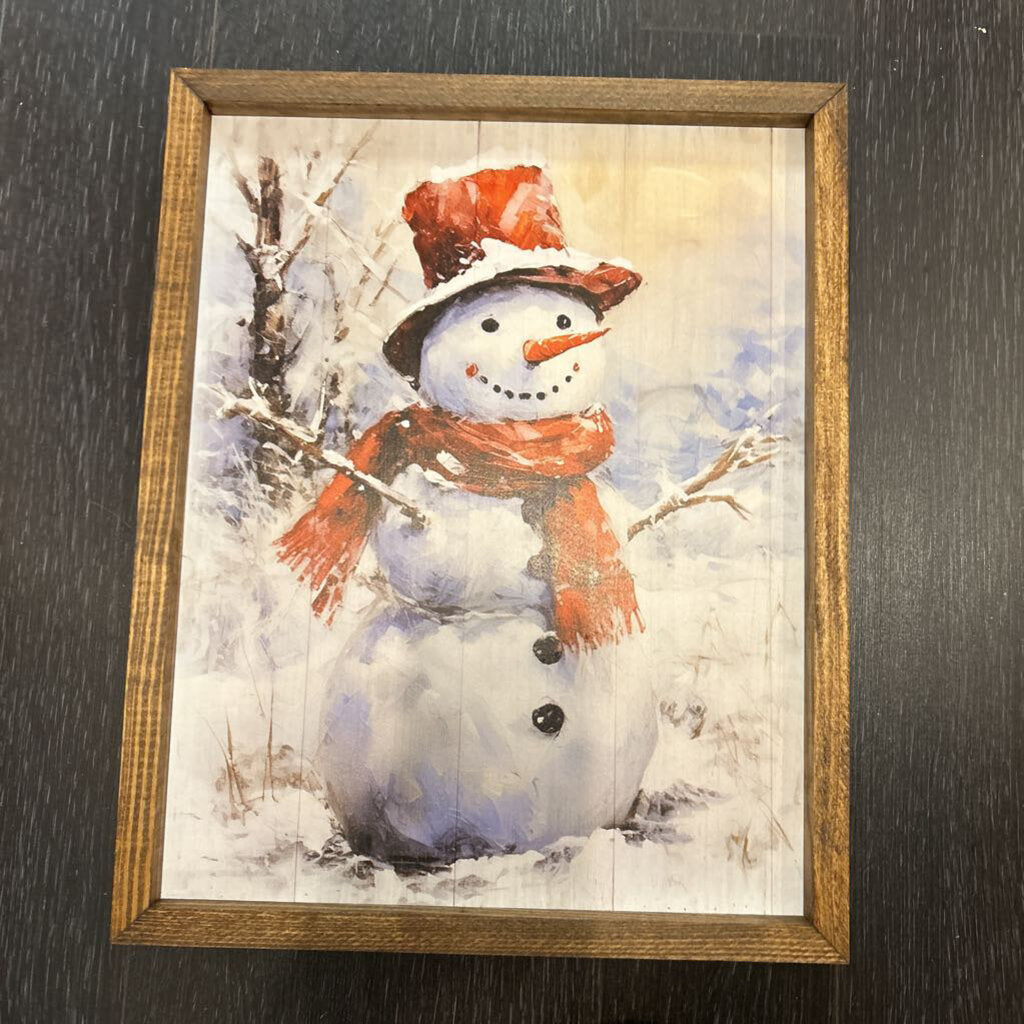 Timberland Frame Snowman Painting