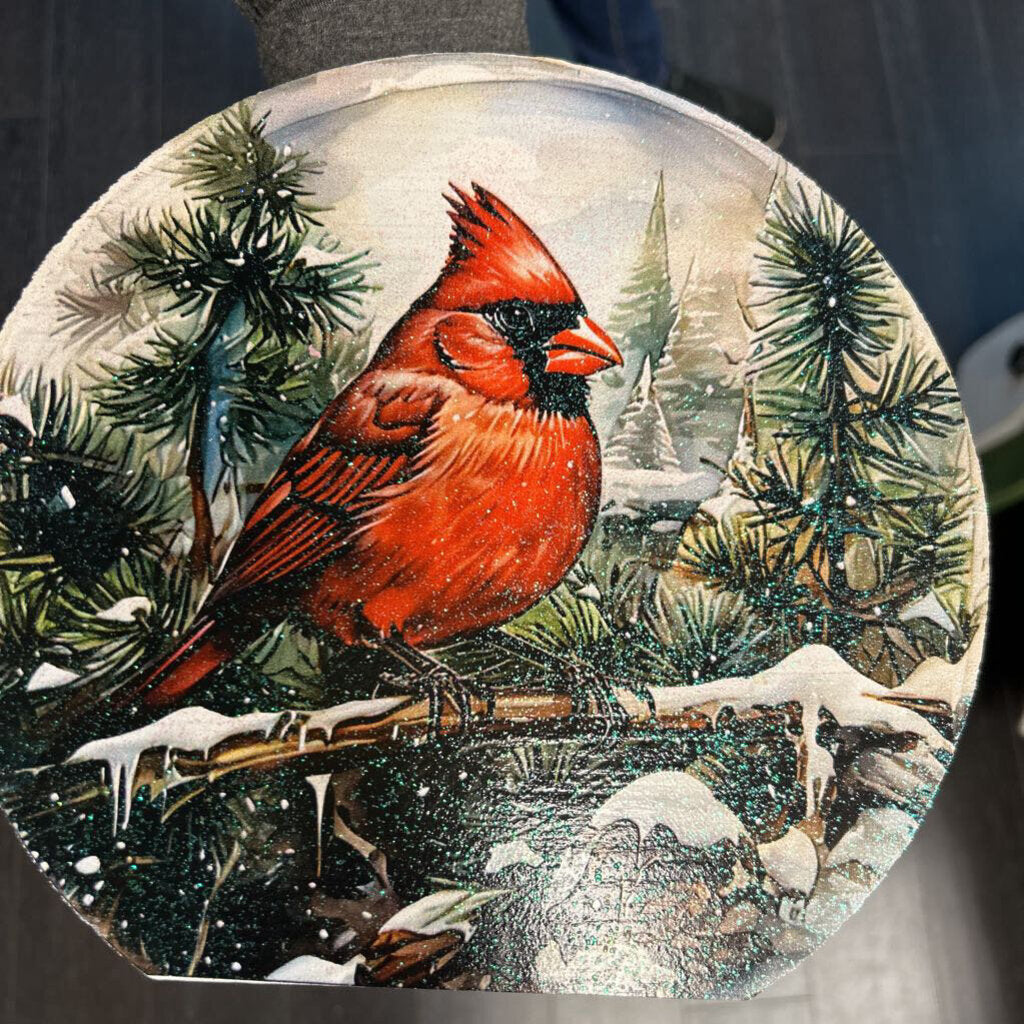 Snowglobe Cardinal (Glitter)
