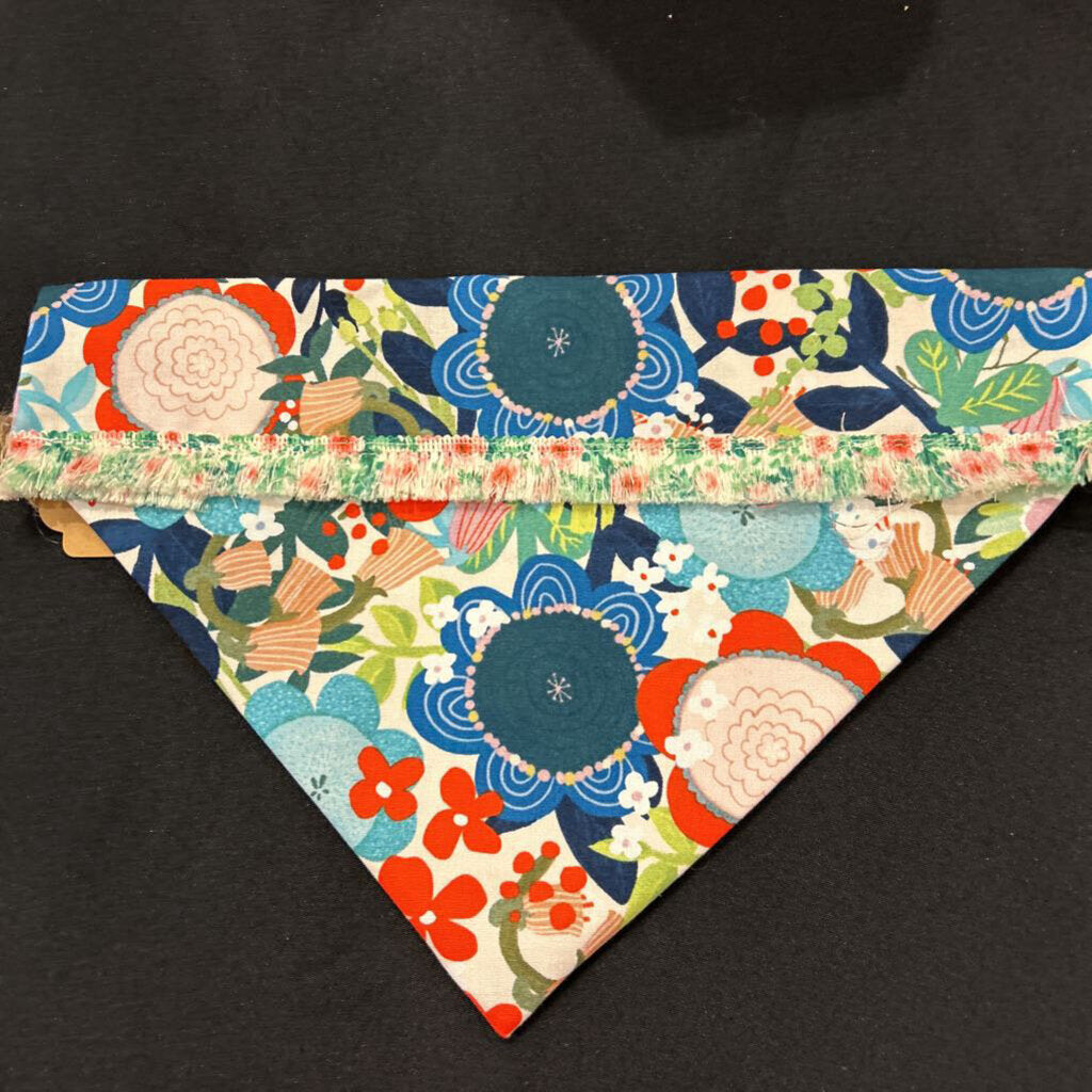 Floral with fringe dog bandana