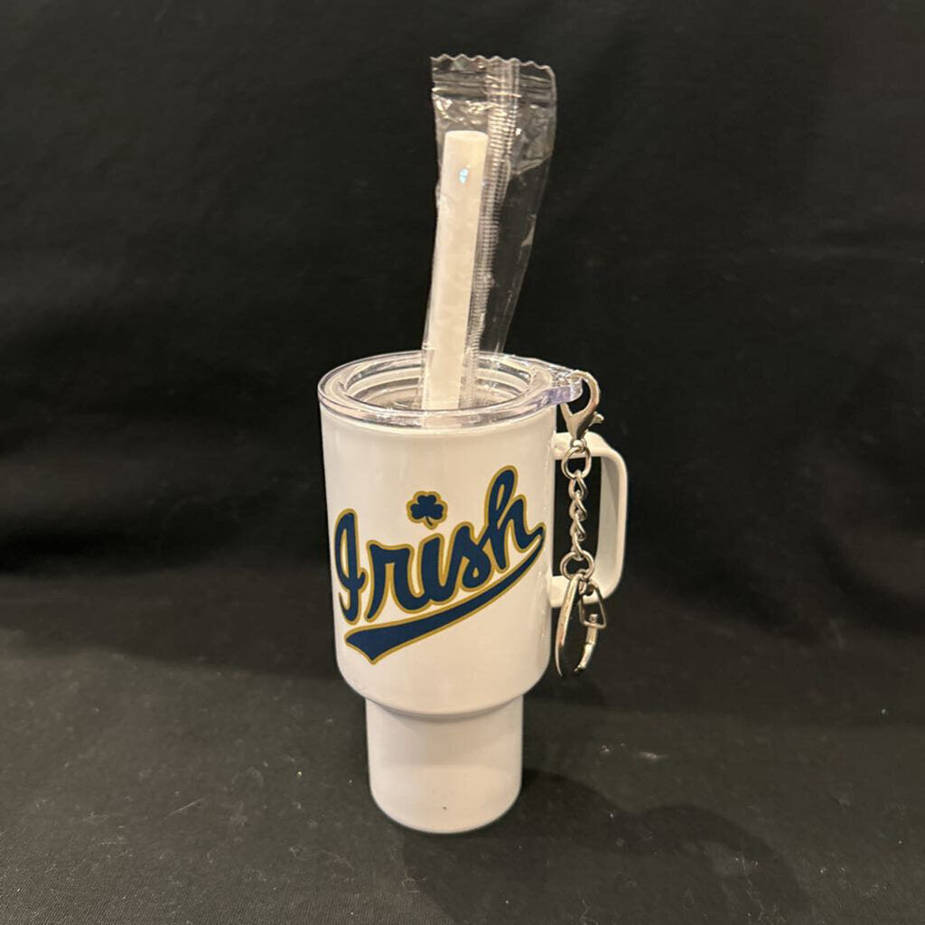 ND Irish/Clover gold navy 4 oz Tumbler