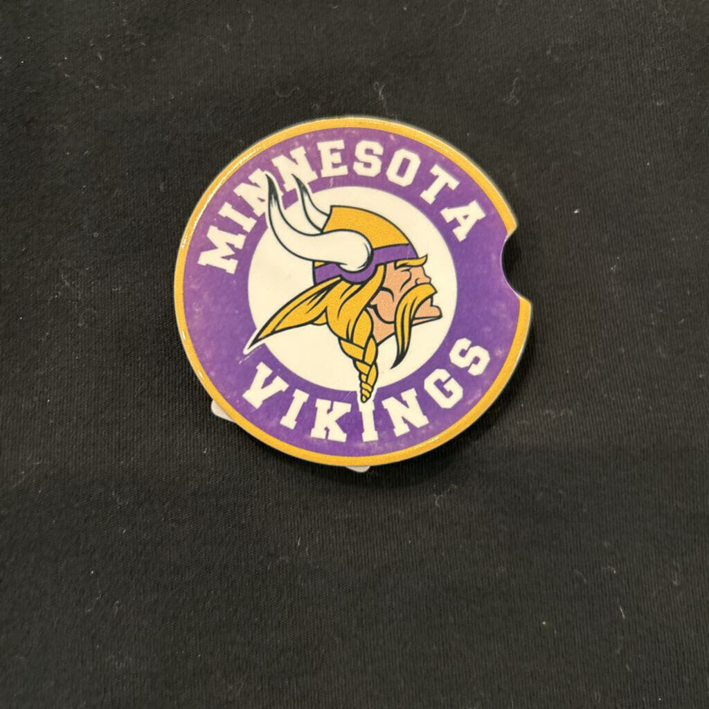 Minnesota Vikings Circle Car Coaster