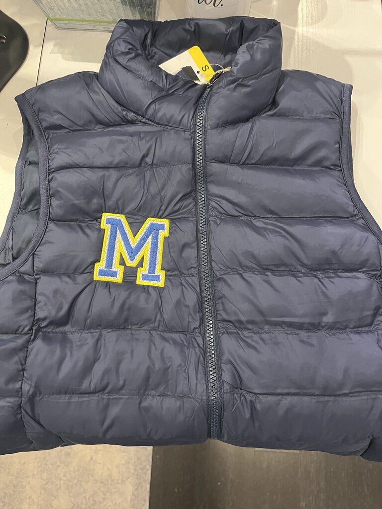 Embroidered Small Navy Michigan Vest