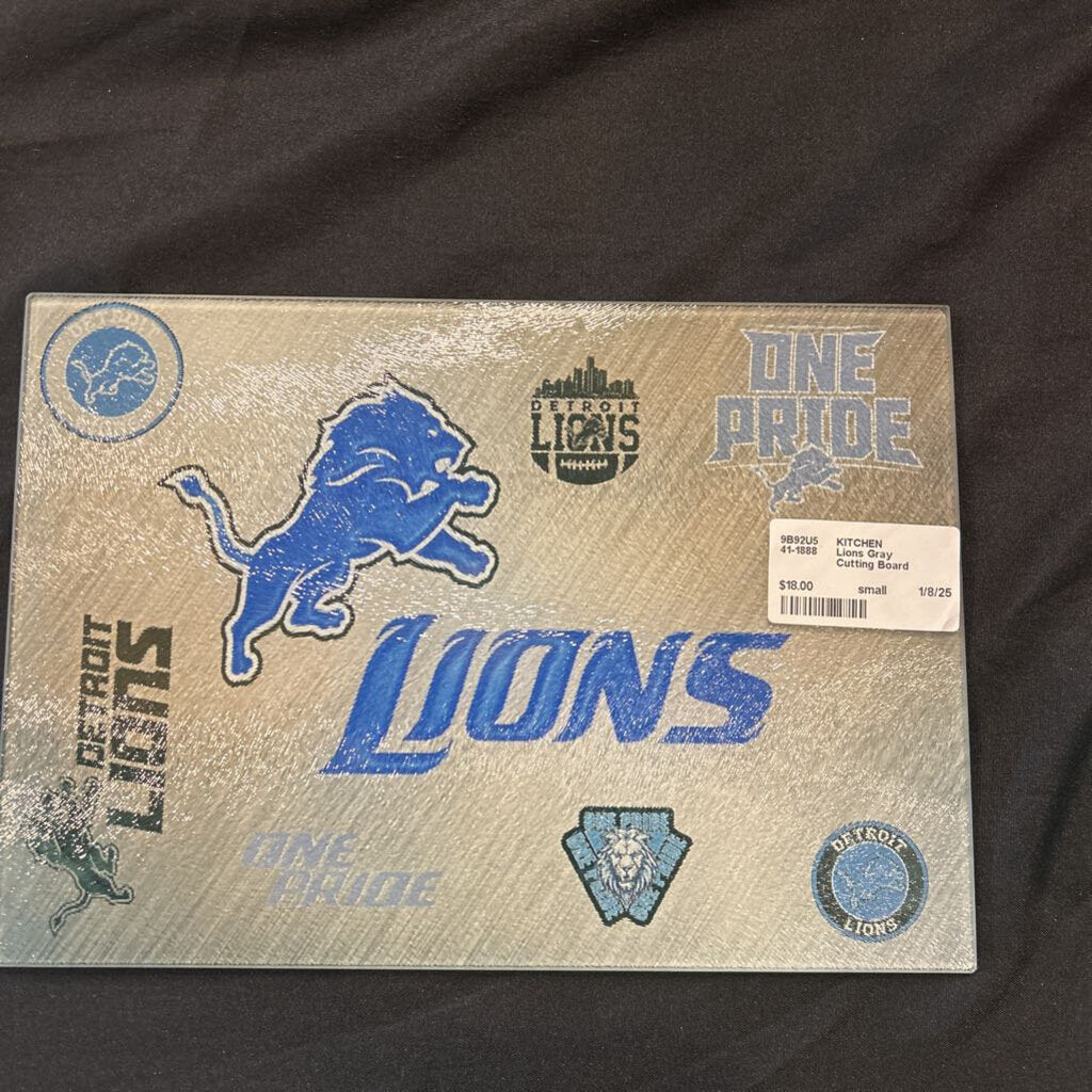 Lions Gray Cutting Board