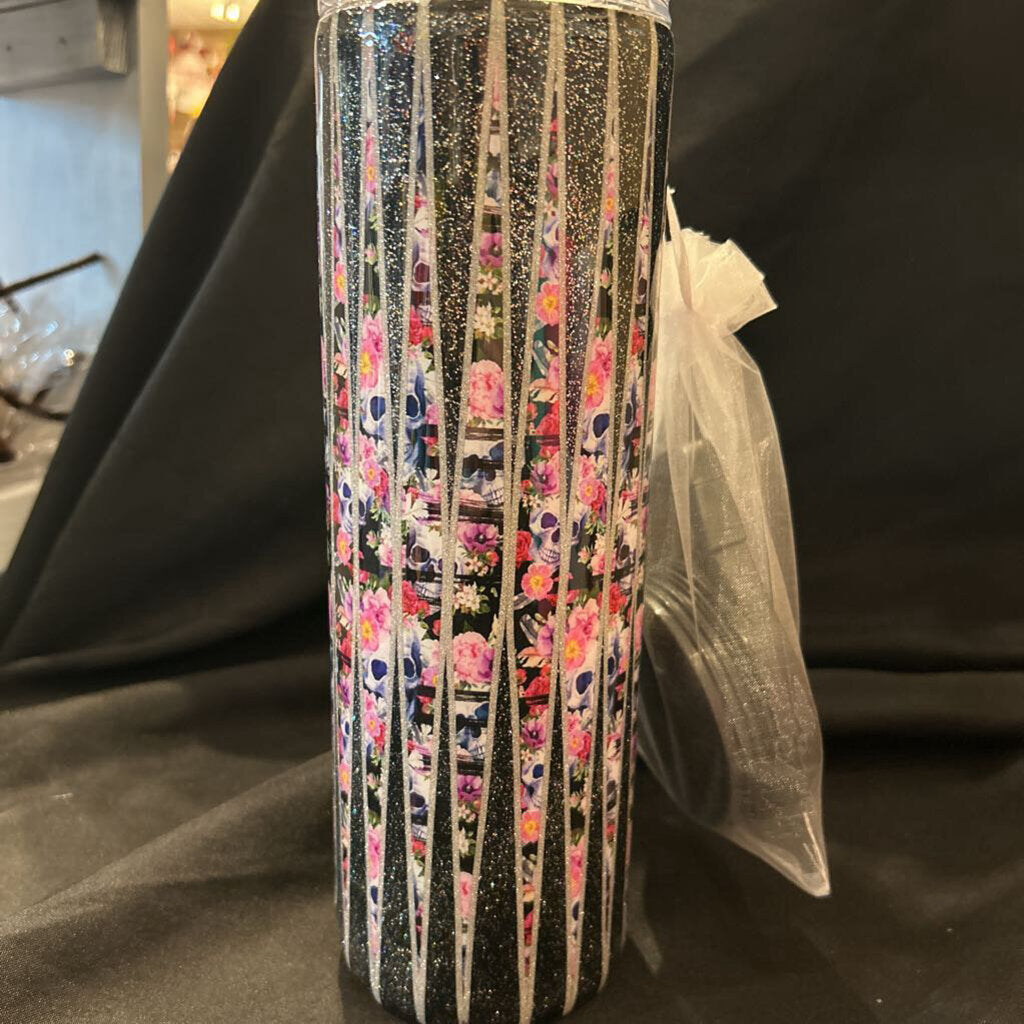 Flower Skull Tumbler 30oz