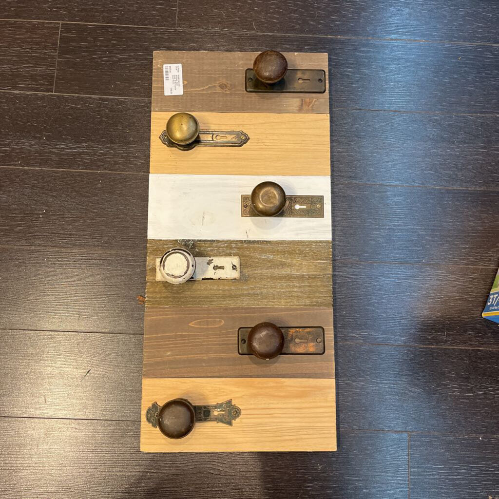 Antique Door Knob & Backplate Coat Rack