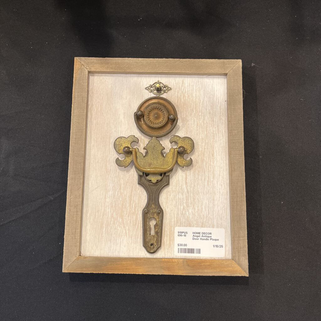 Angel Antique Door Handle Plaque