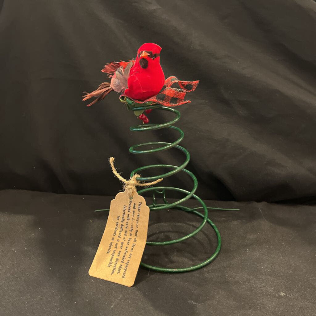 Cardinal on Bedspring