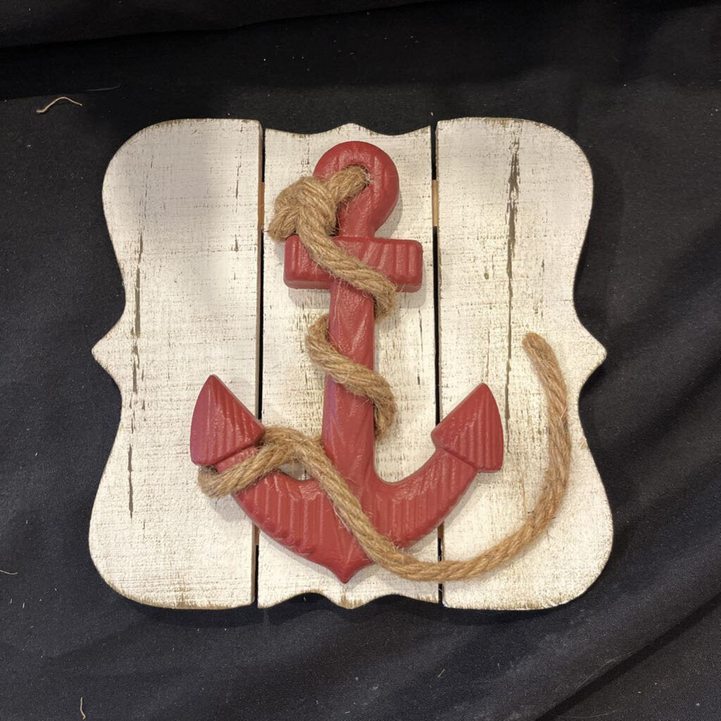 Wooden Anchor Plaque