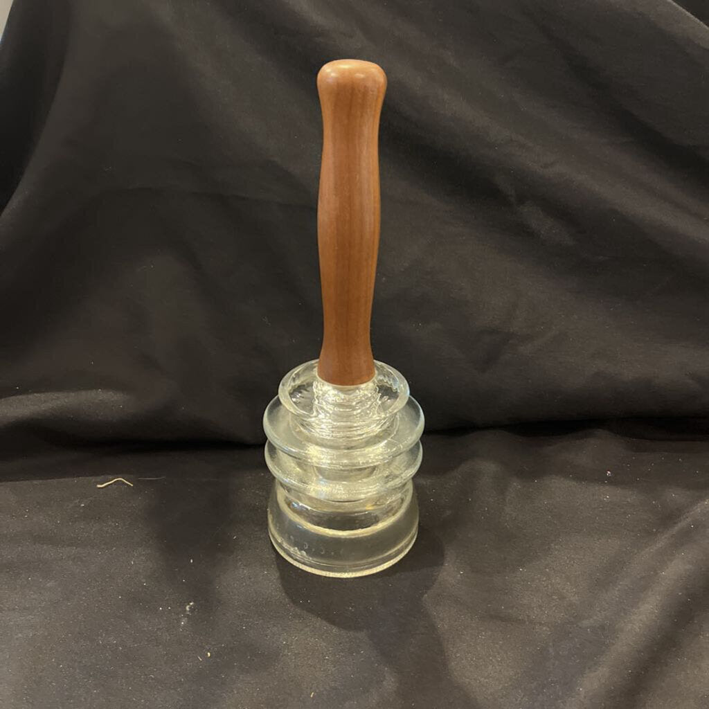 Antique Glass Insulator Bell w/Handle