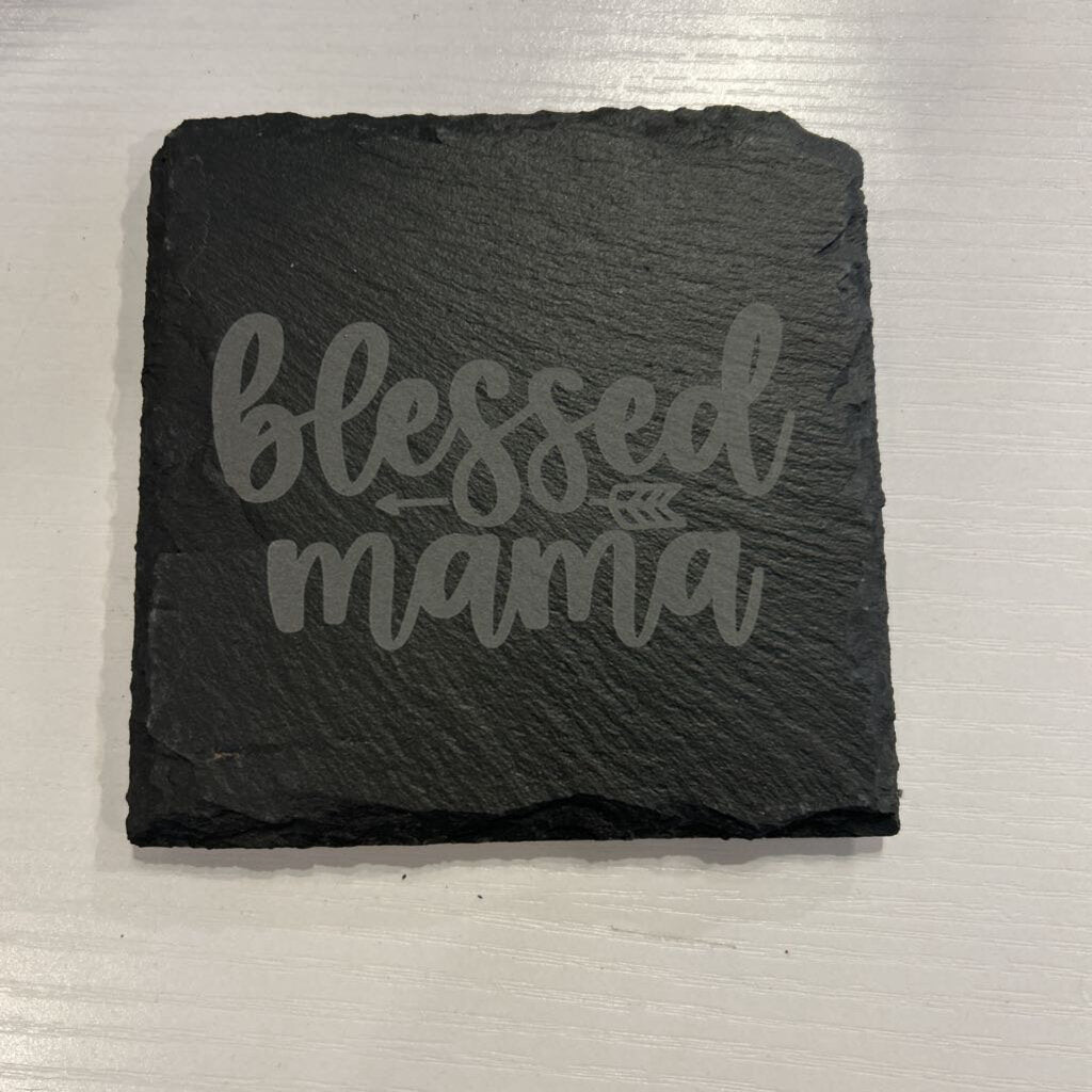 Blessed Mama Slate Coaster