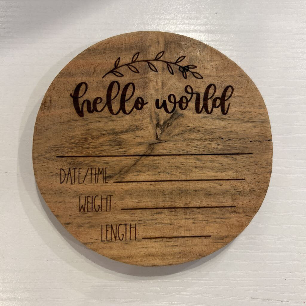 Hello World Wood Coaster