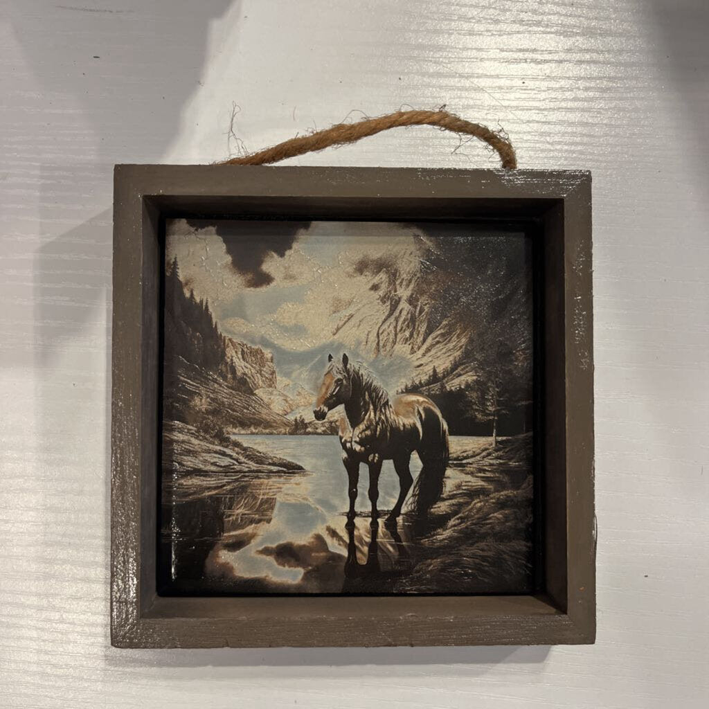 Horse Painted Tile