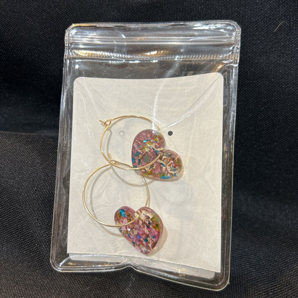 Heart Dangle Hoop Earring