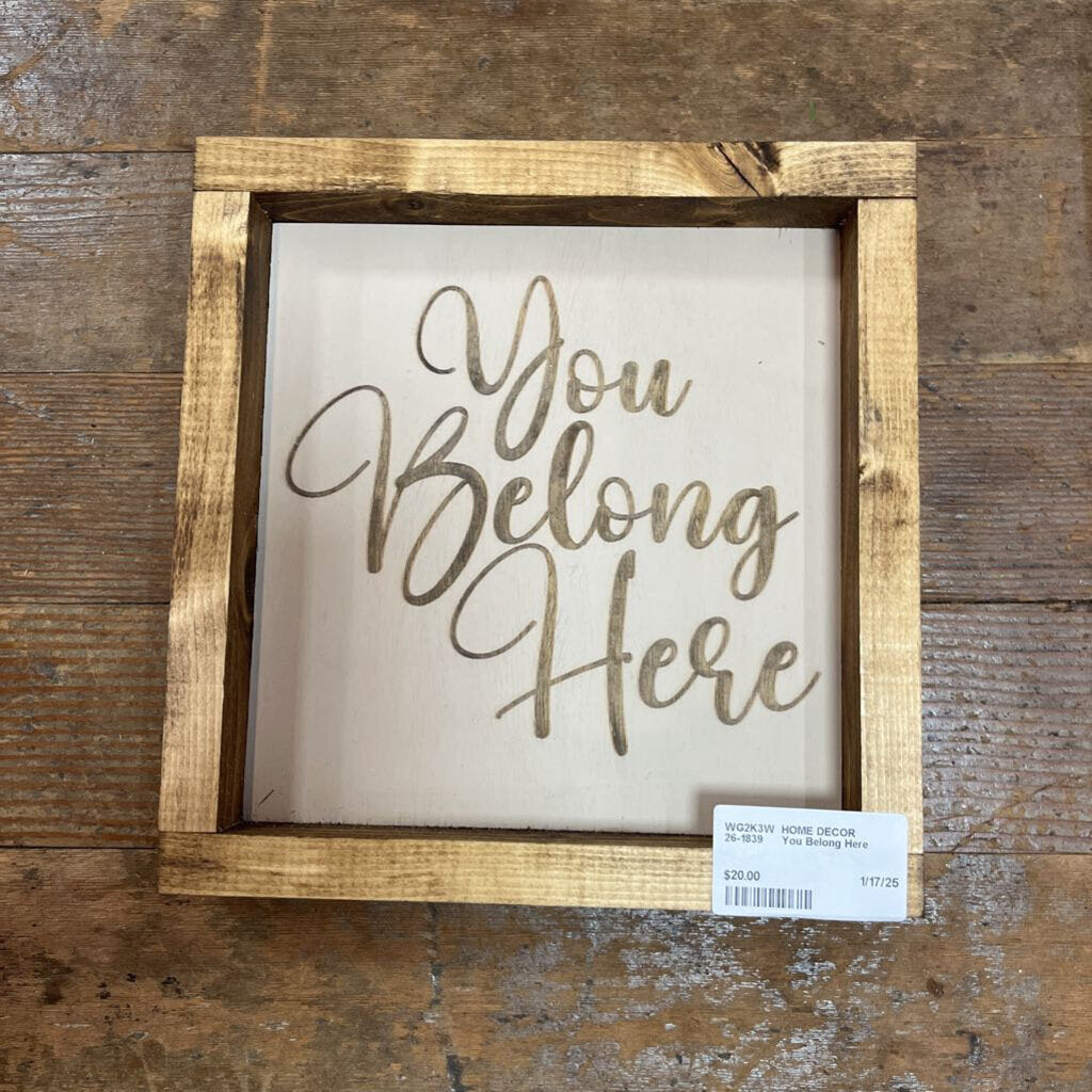 You Belong Here