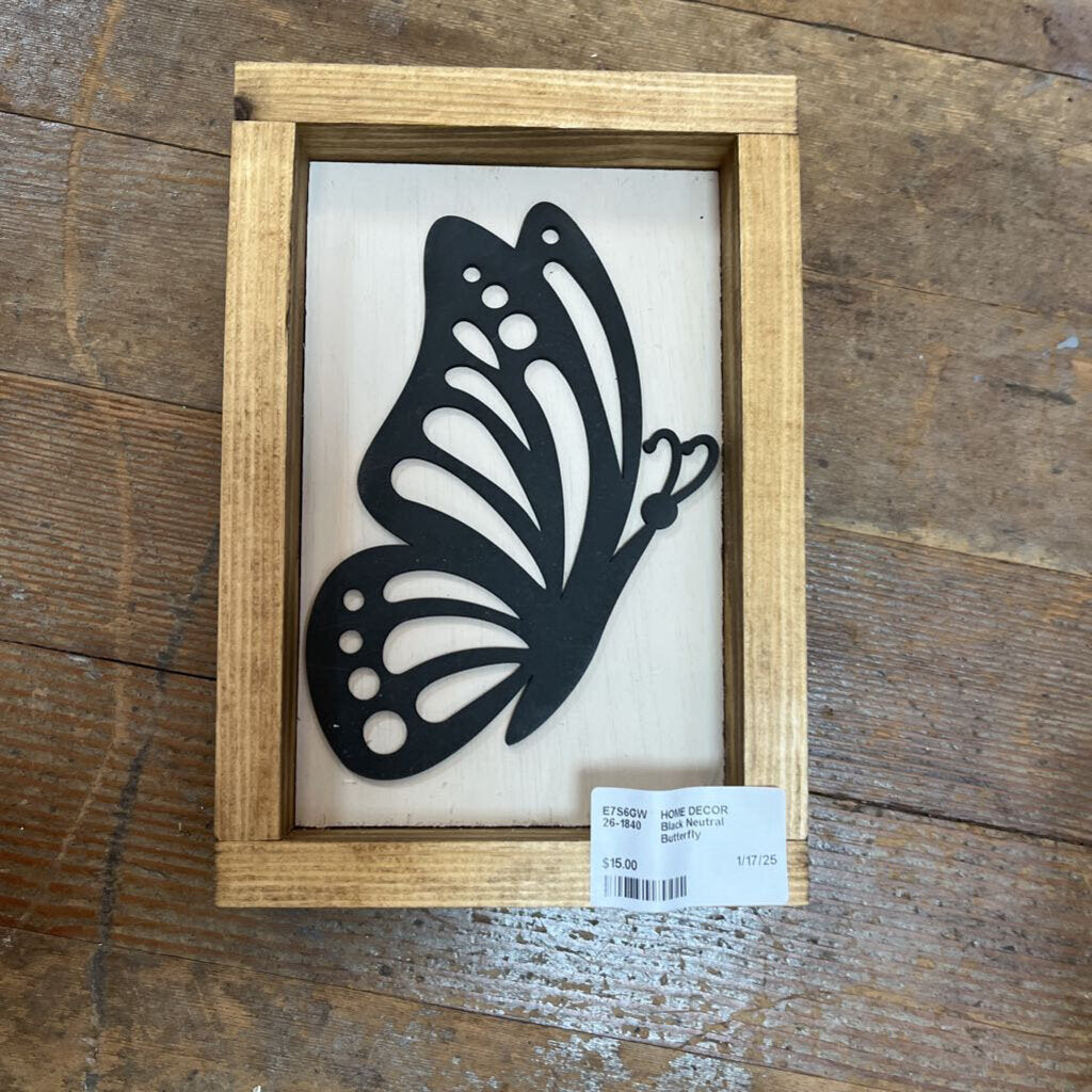 Black Neutral Butterfly