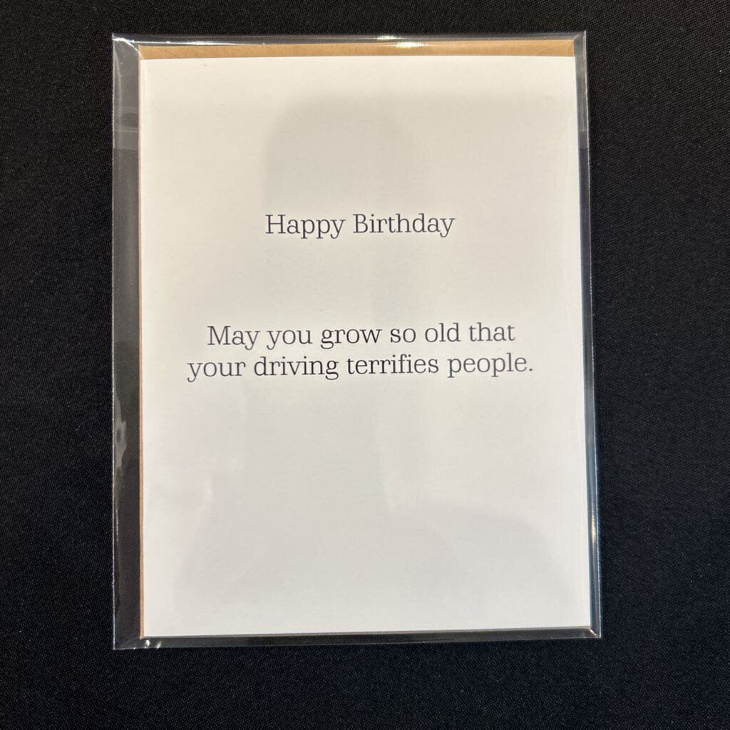 Terrifying Driving, Card