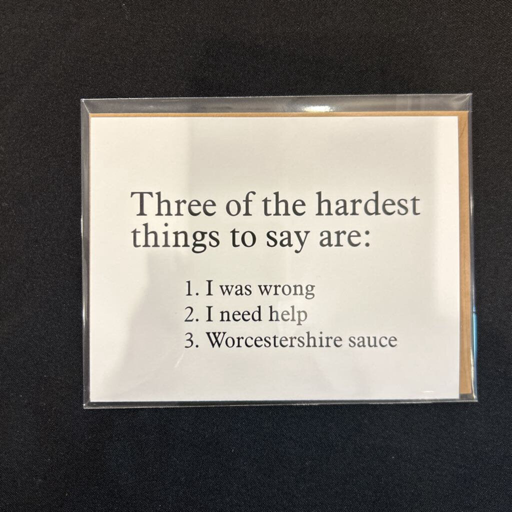 3 Hard Things, Card