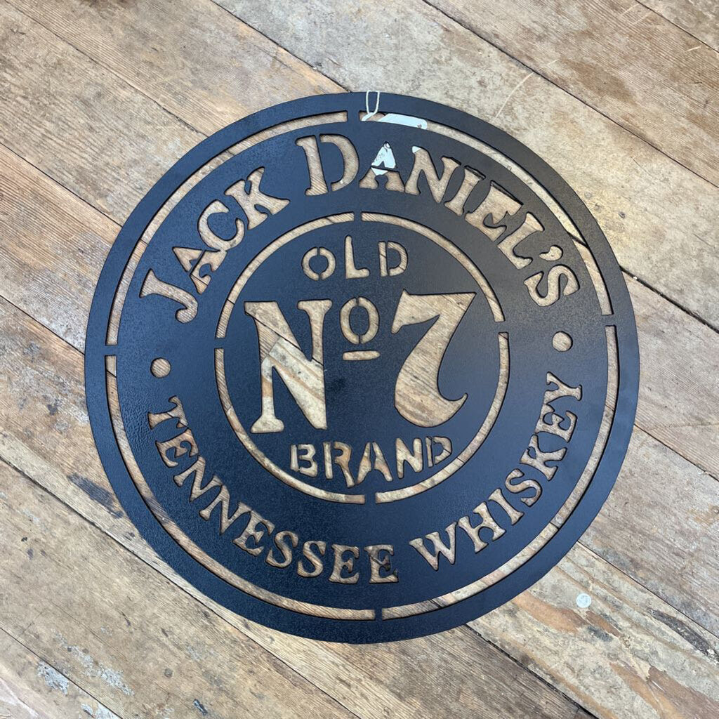 Jack Daniels Round Metal Sign