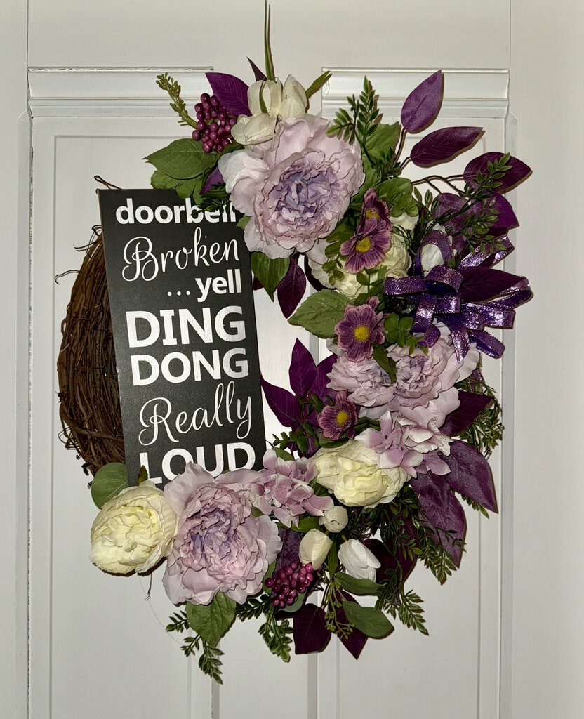 "Ding Dong" Purple Wreath