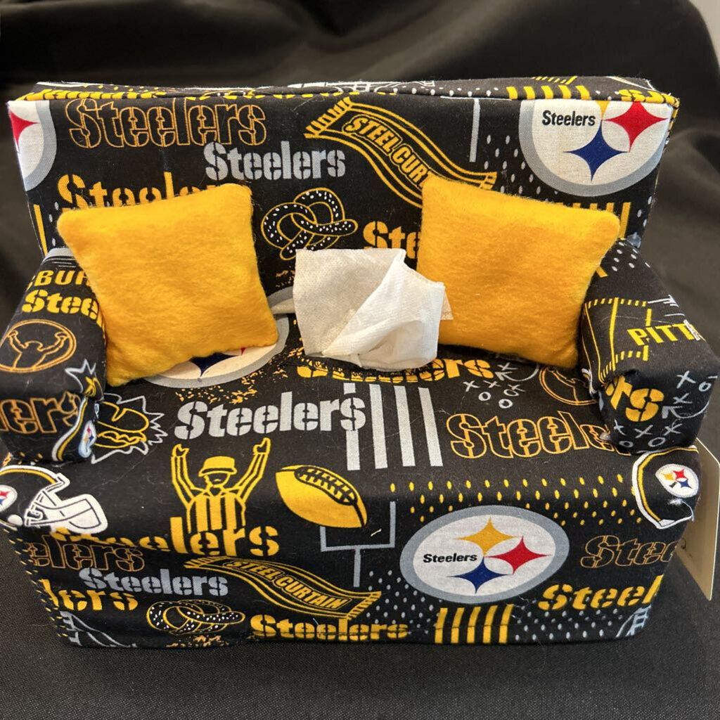 Decorative Tissue Box Couch Cover Steelers