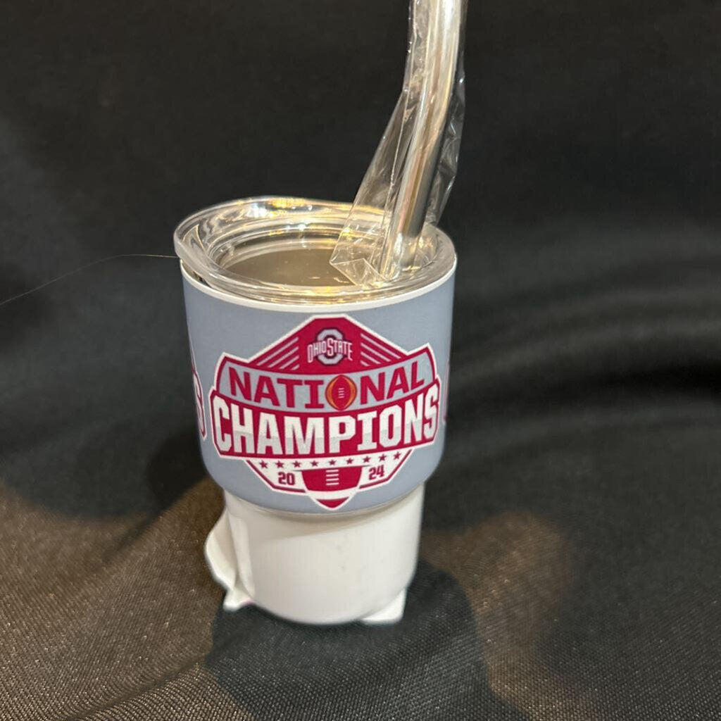 OSU Natty Red/ Grey Logo Grey/ back 3 oz mini Tumbler