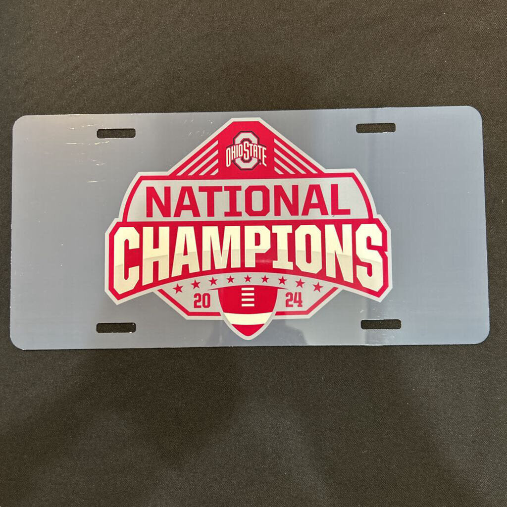 OSU Natty gry/red Logo gray back License Plate