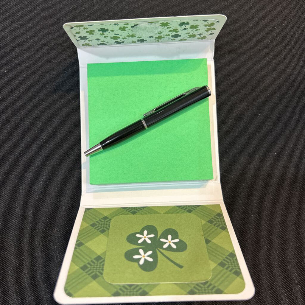 St Pat's Notepad Holder with Pen