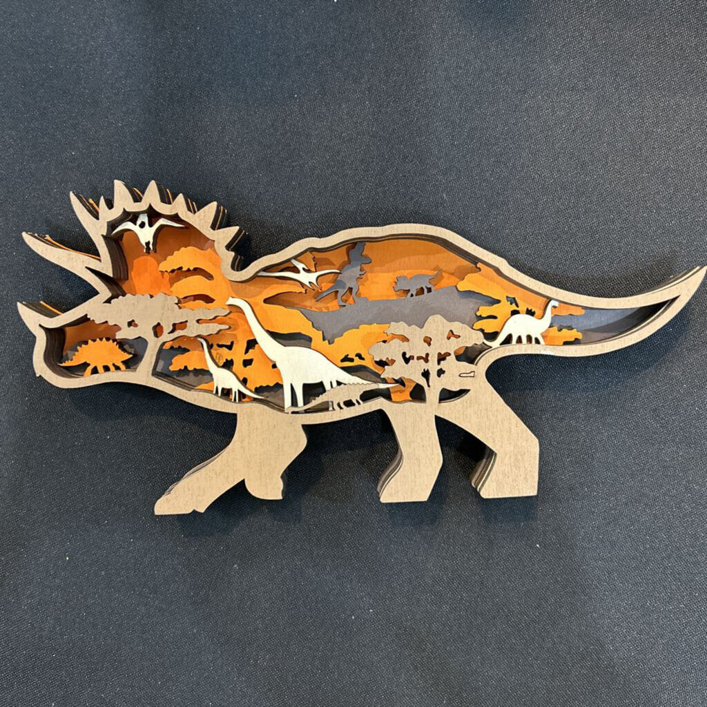 Stegosaurus Layered 3D Decor