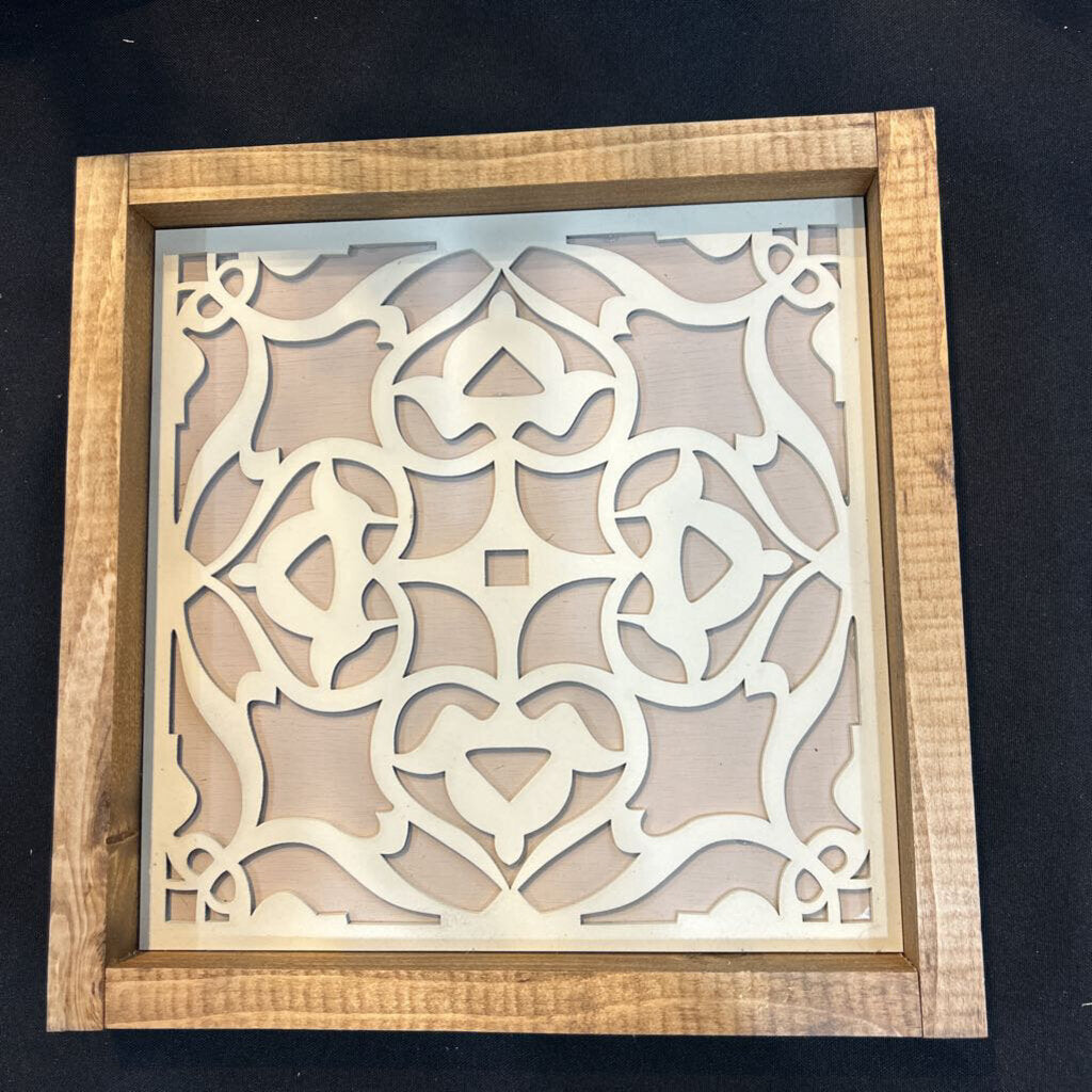 Neutral Trellis Wall Square