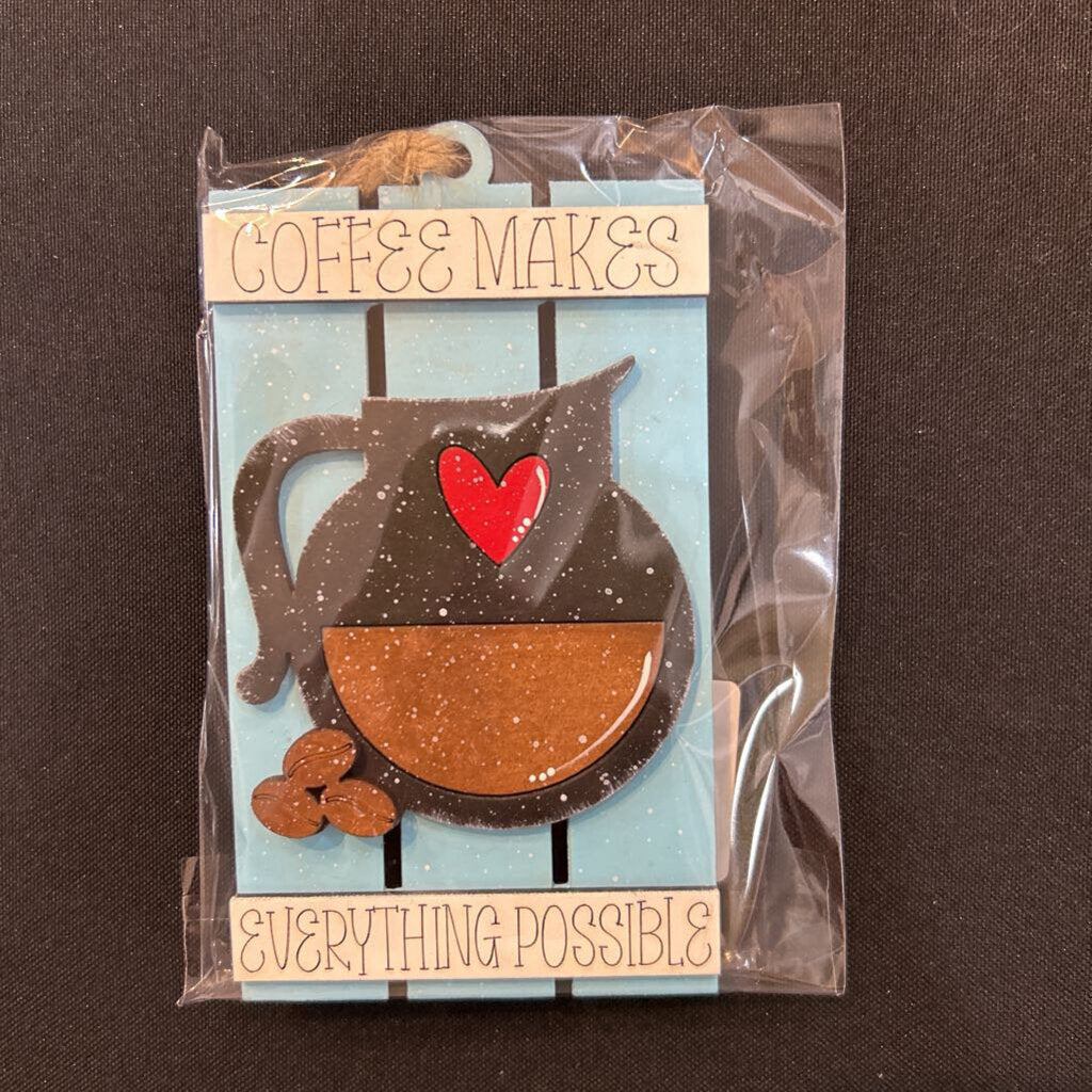 Coffee Pot with Beans Gift Card Holder