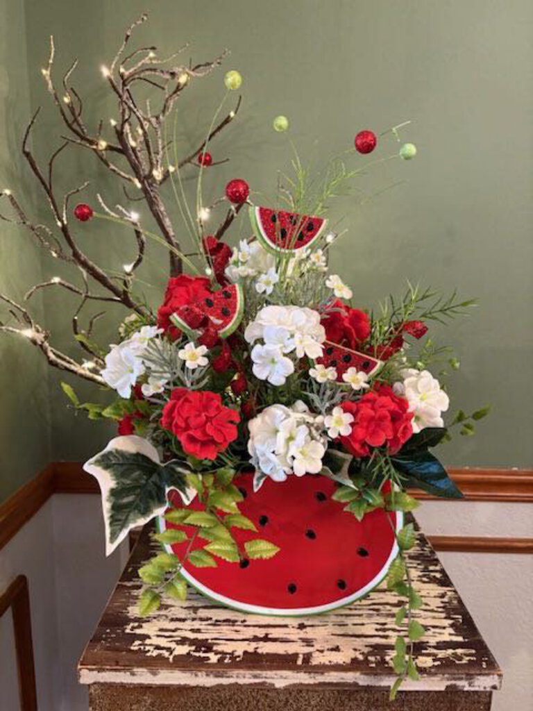Floral Watermelon Planter
