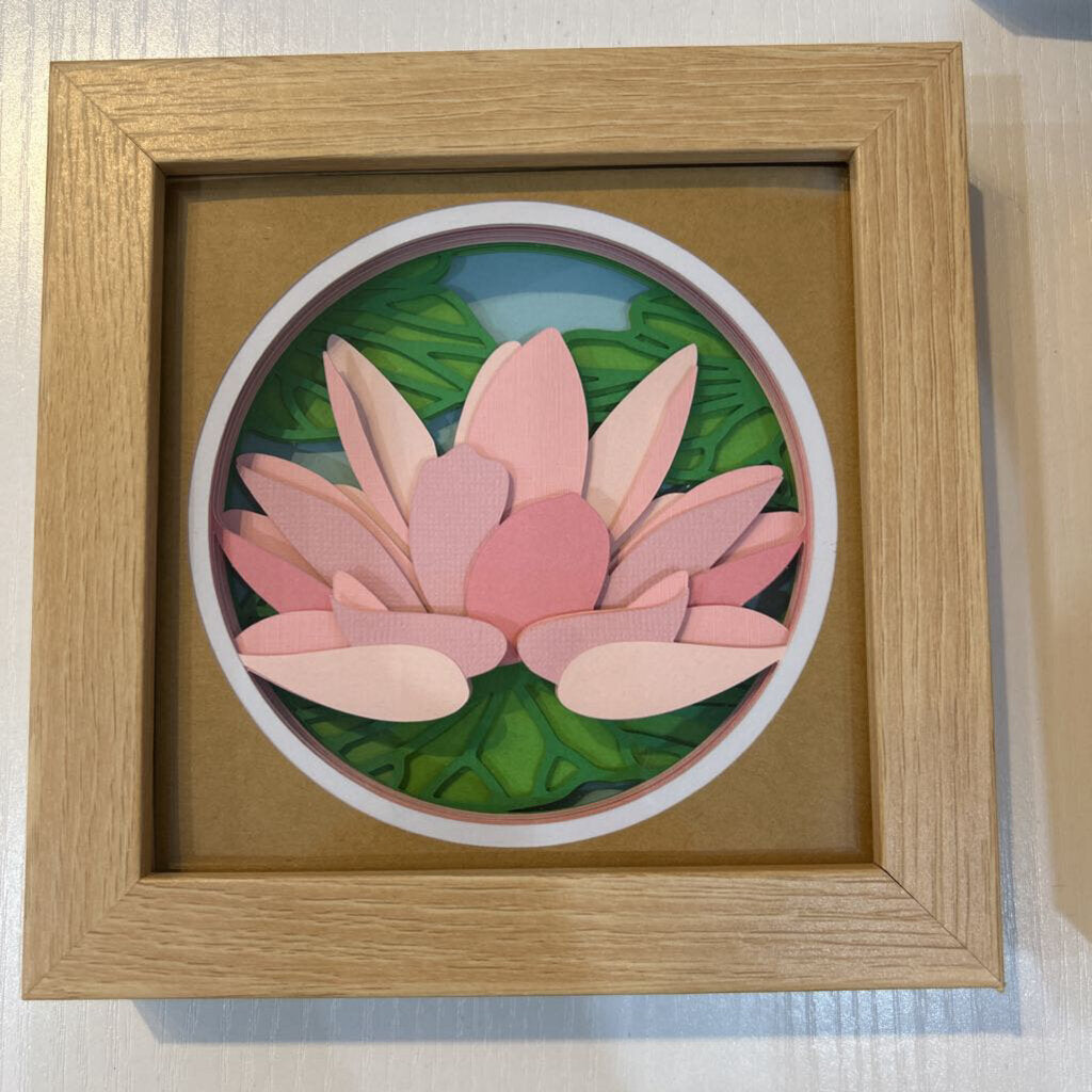 Framed Lotus Shadowbox