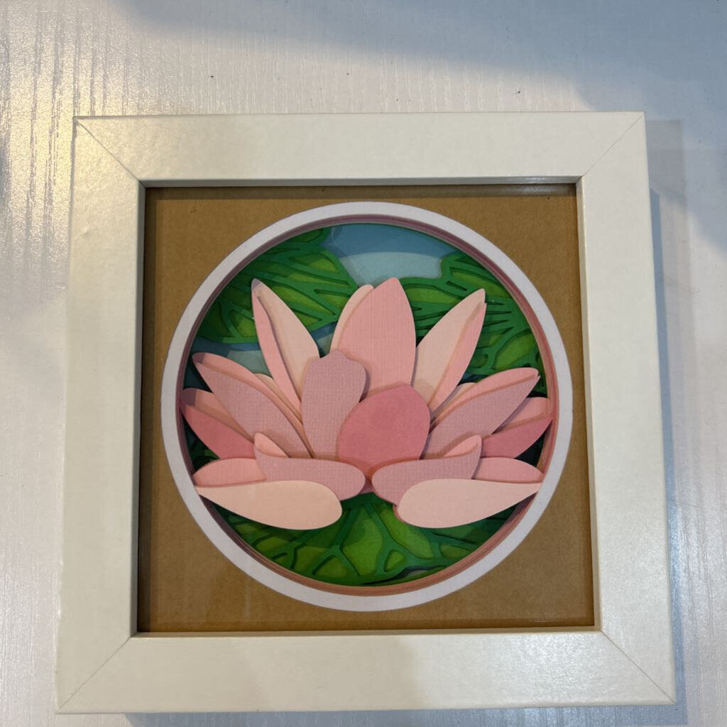 Framed Lotus Shadowbox