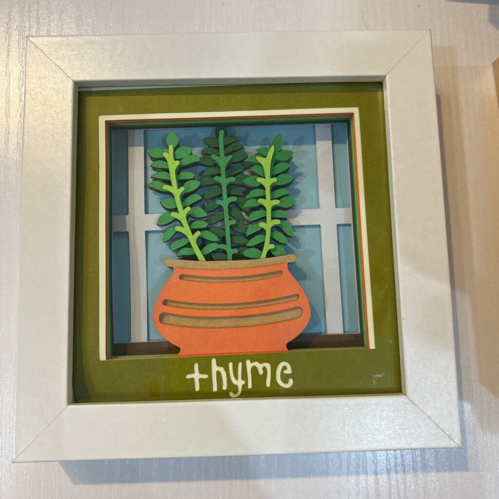 Framed Thyme Pot Shadowbox
