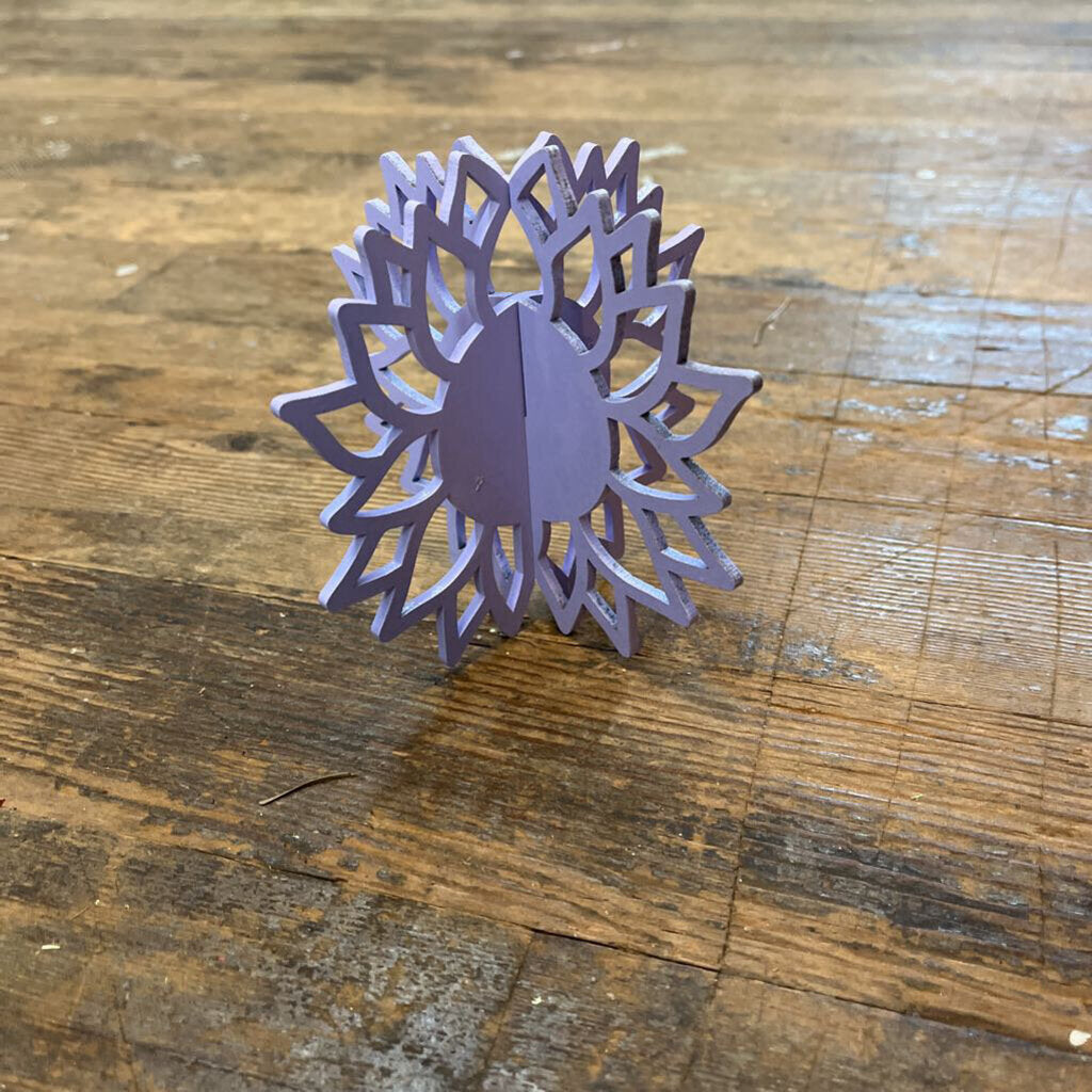 3D Sunflower Lavender laser cut (shelf sitter)
