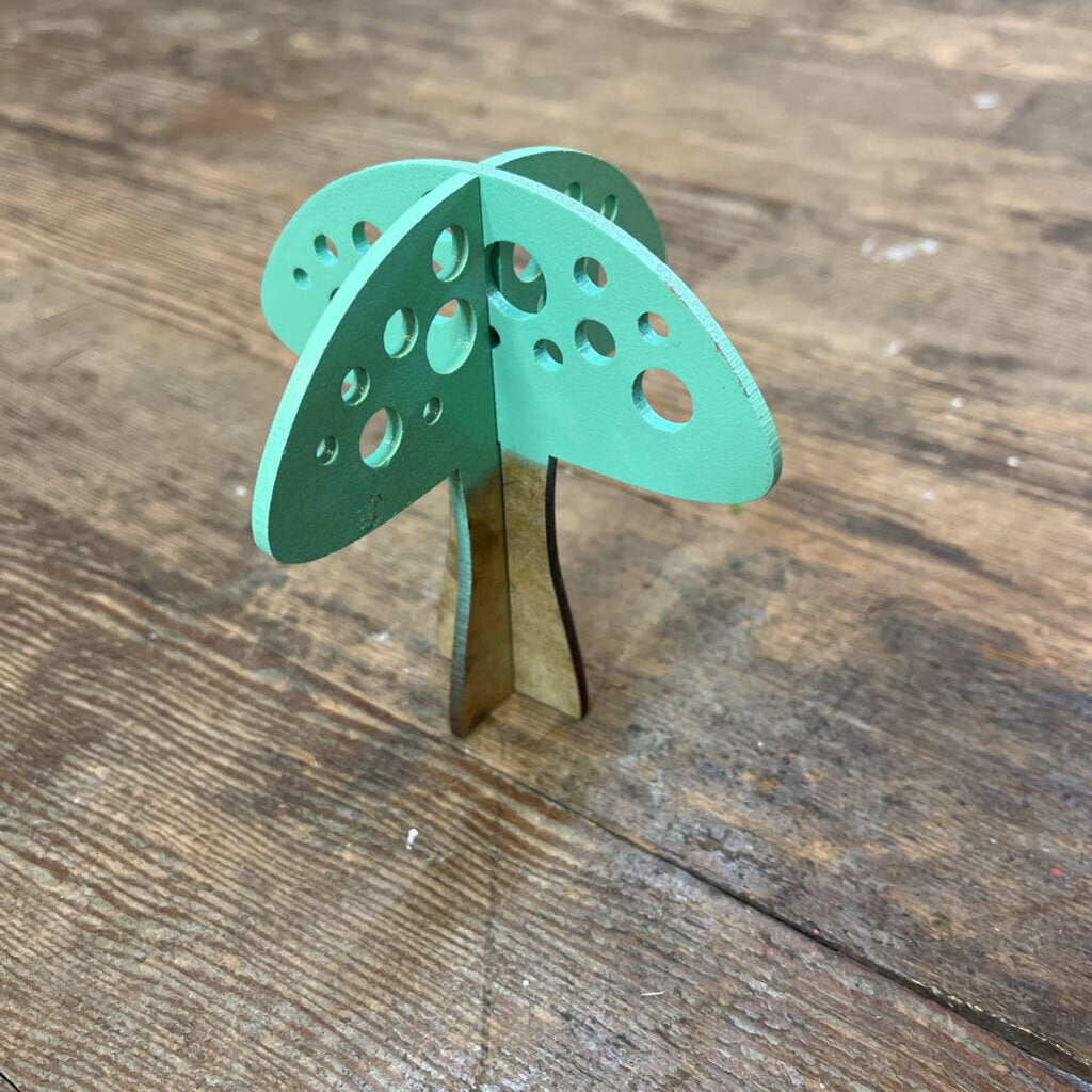 3D Mushroom Mint Small laser cut (shelf sitter)