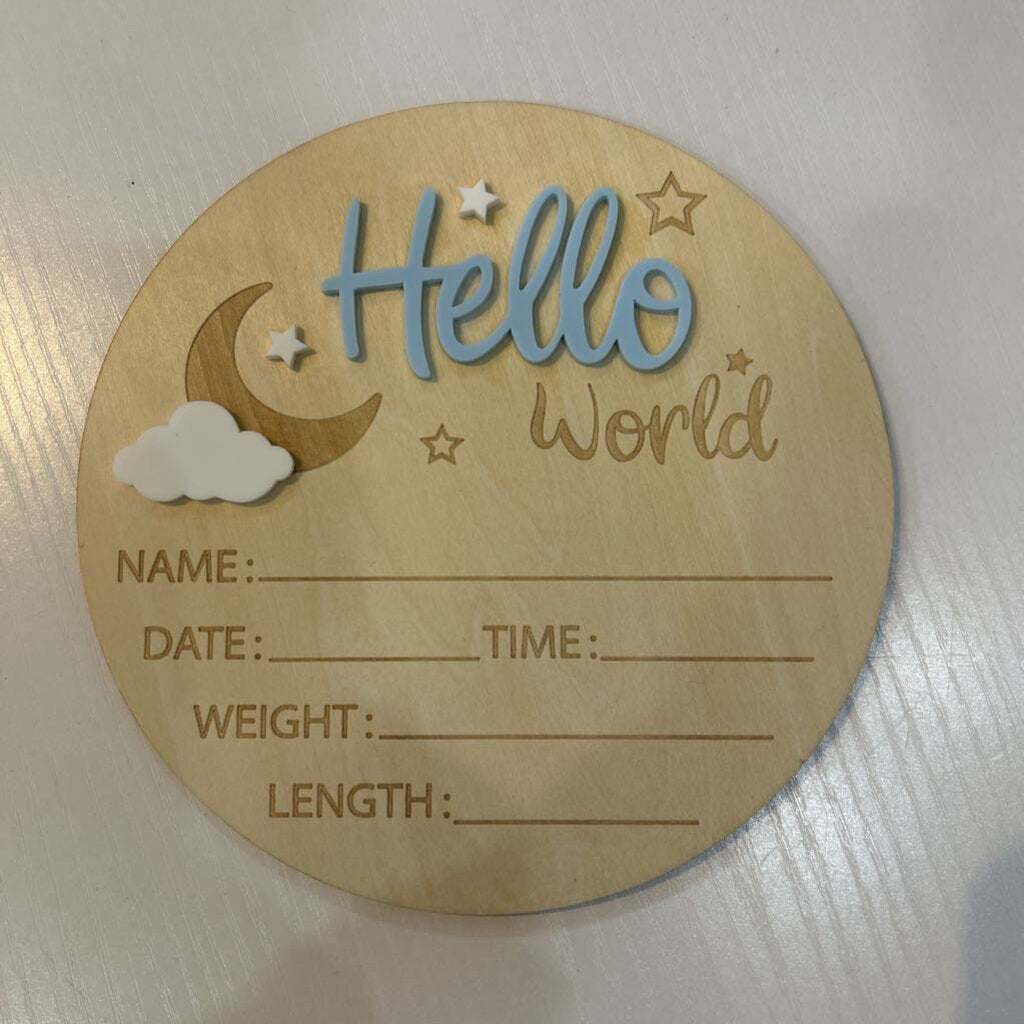 Hello World Baby Milestone Signs