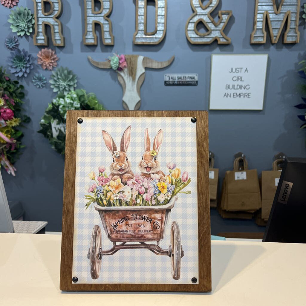 9x11 Bunnies in Cart