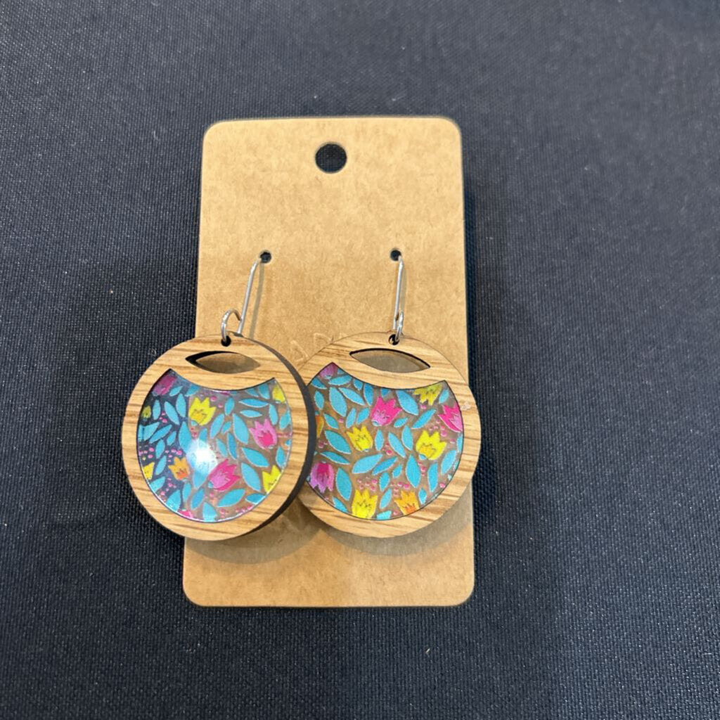 Tulip Inlay Eclipse Earrings