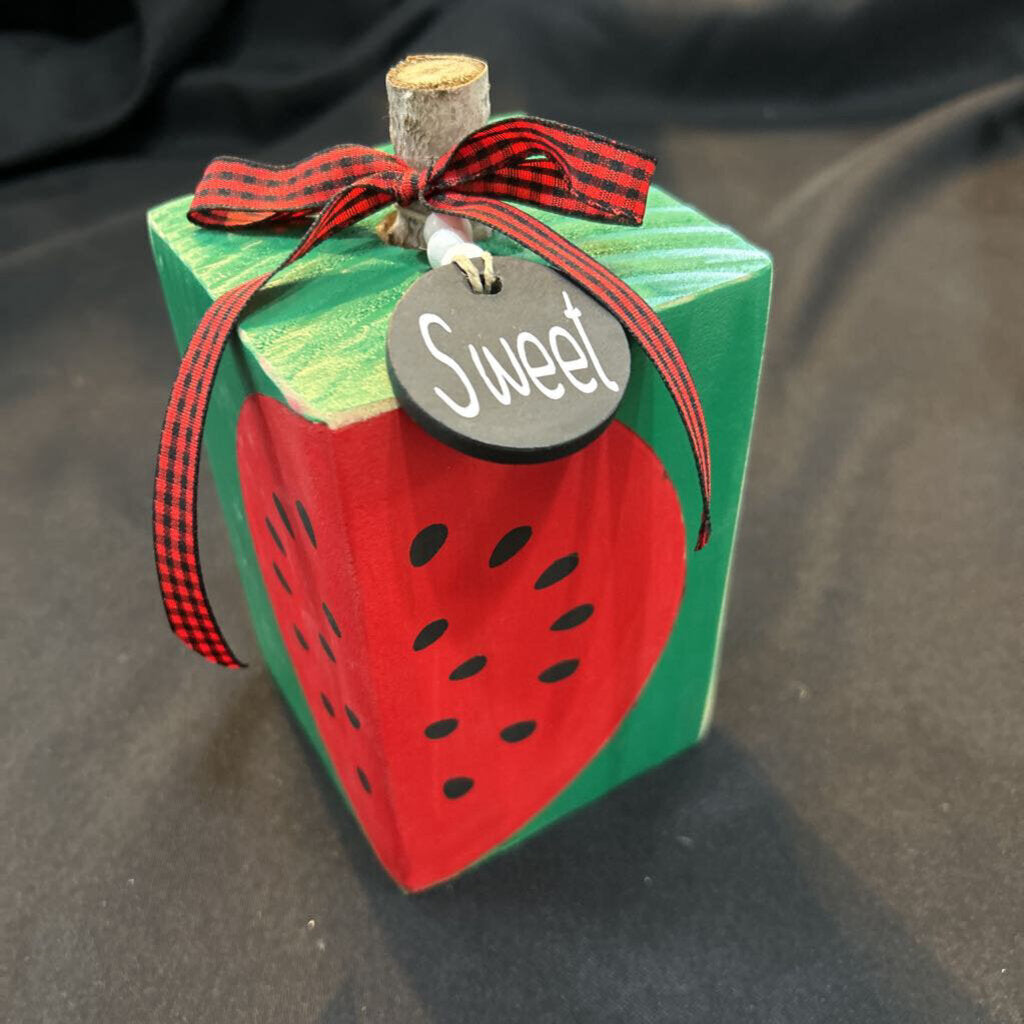 Block 5" Watermelon with Sweet tag