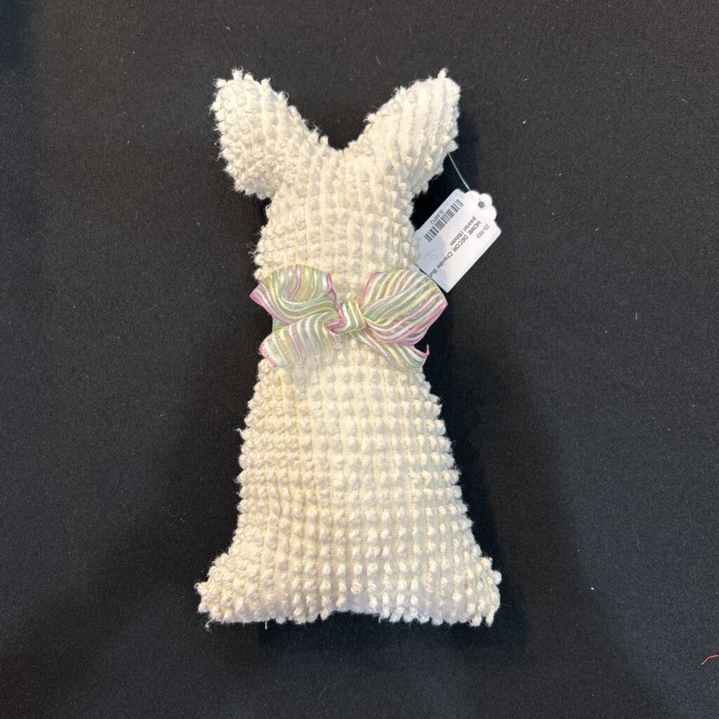 Chenille Bunny with pastel ribbon