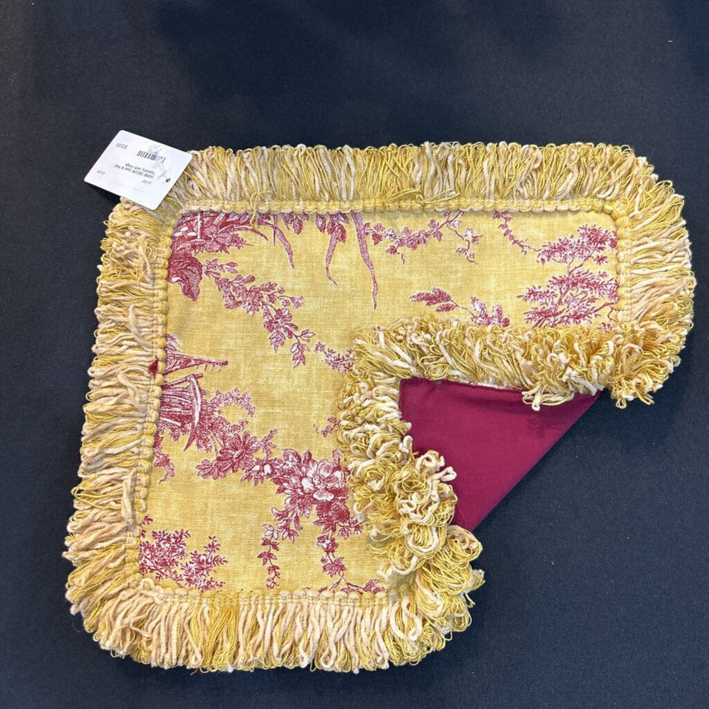 Gold & Red Tapestry with fringe