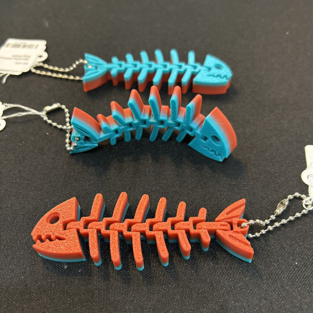 Skeleton Fish Keychain