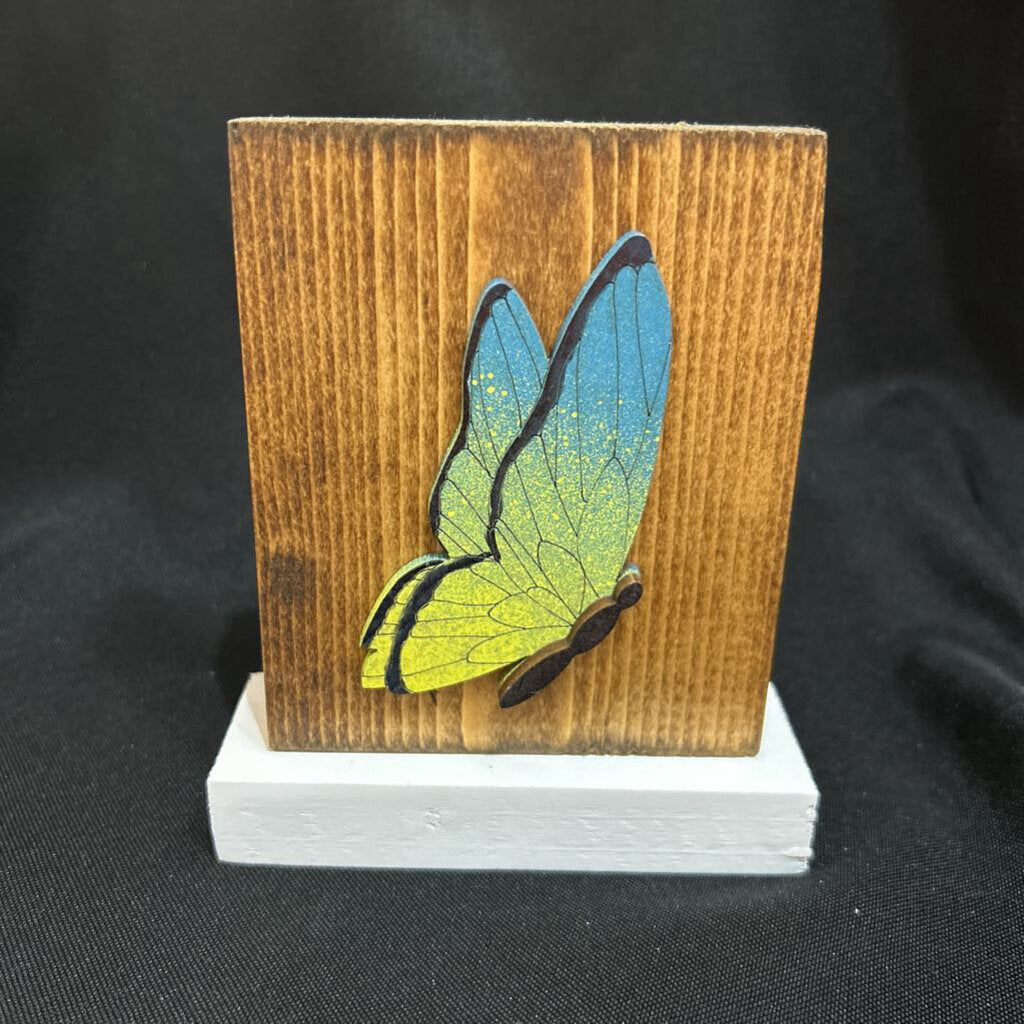 Aqua Butterfly Shelf Stand