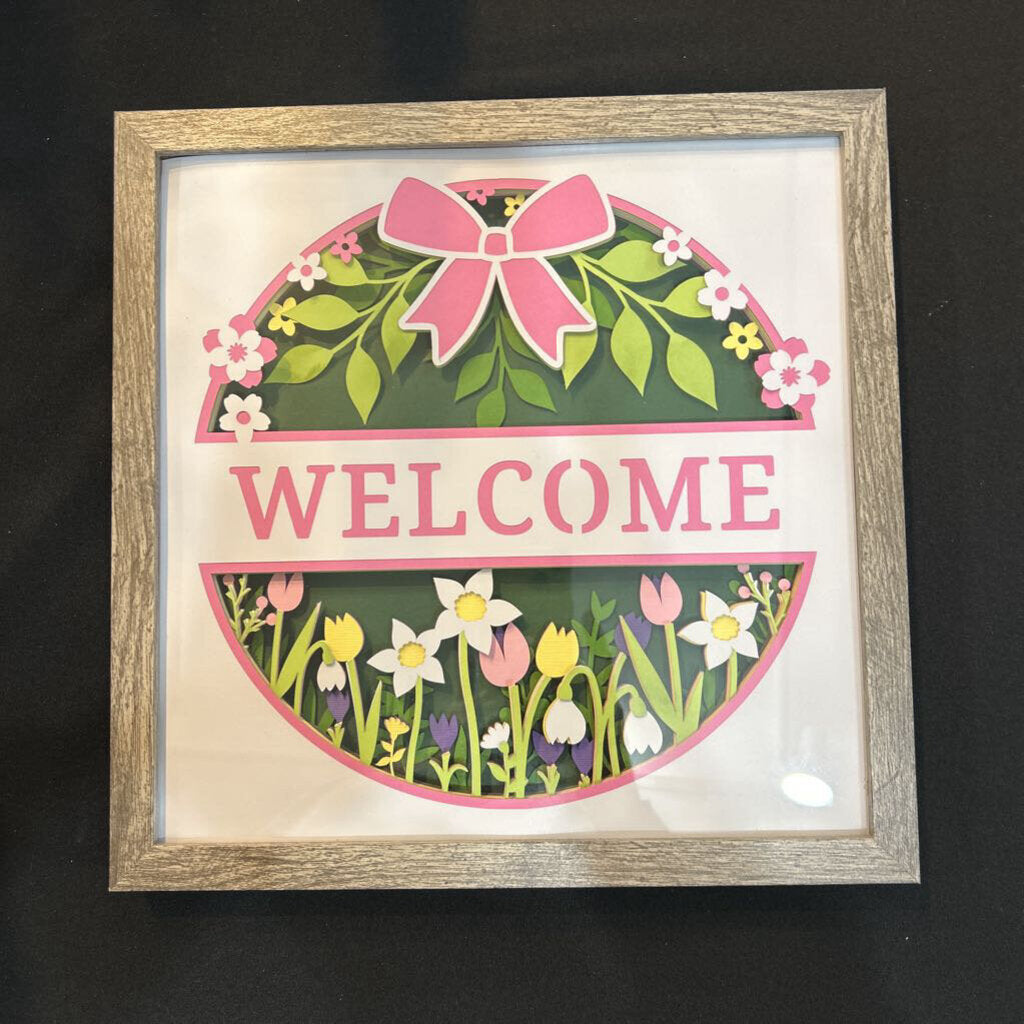 Spring Welcome Shadowbox