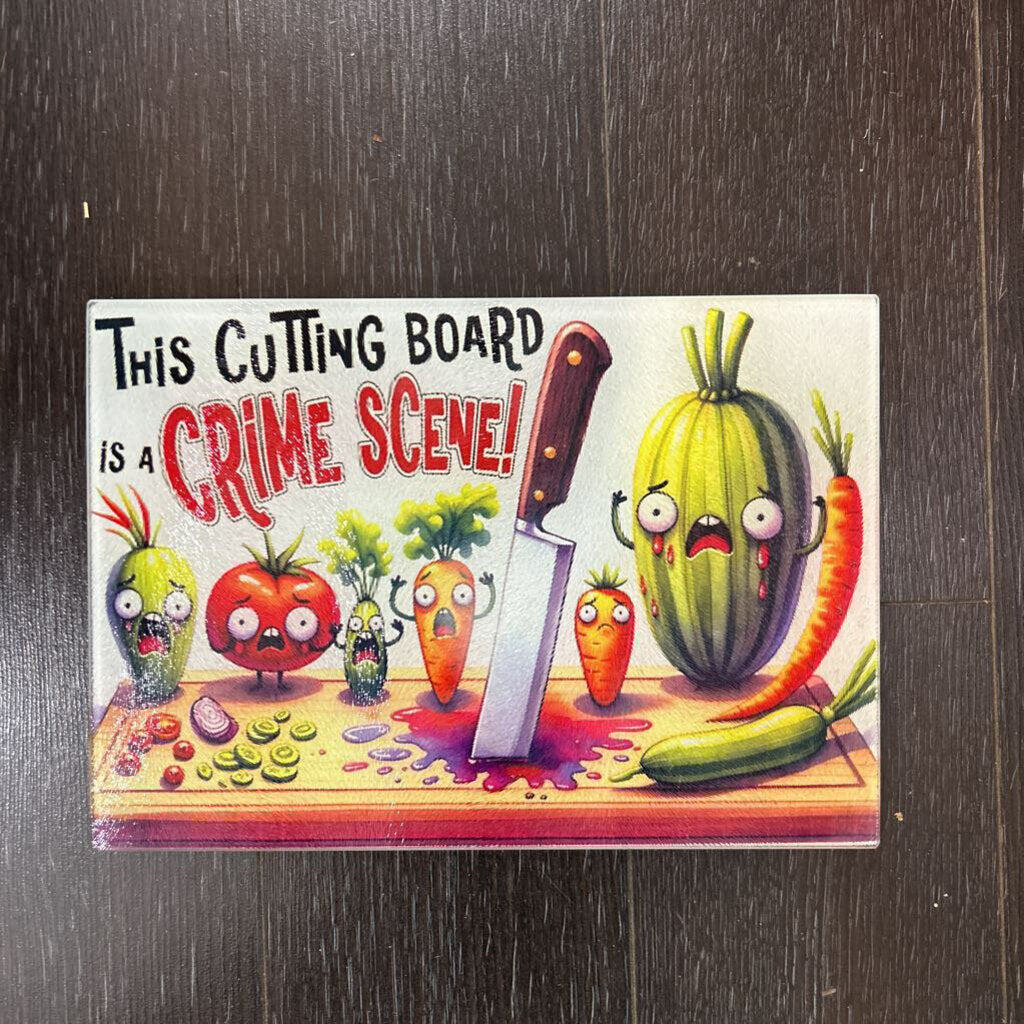 Cutting Board Pickle Murder Scene