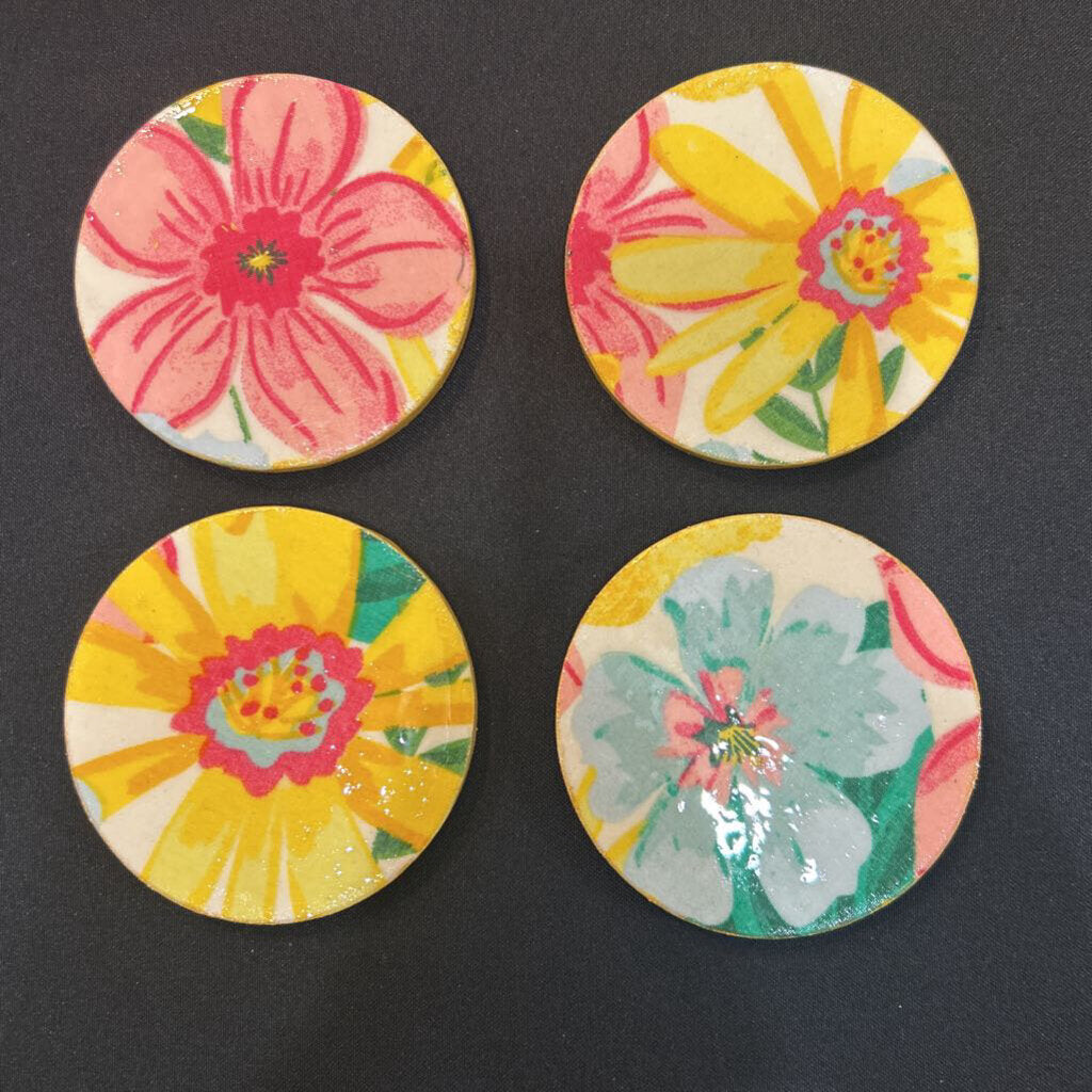 Round Coaster Set-Flower