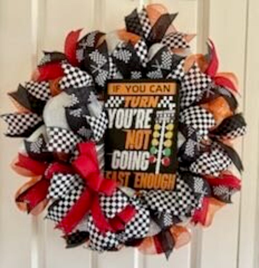 Drag Racing Wreath